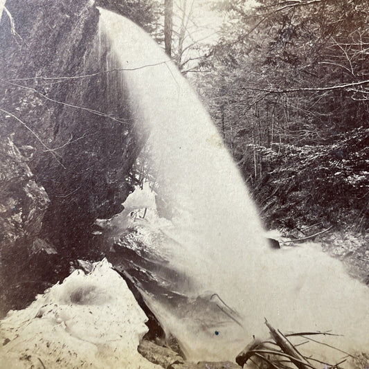 Antique 1870s Cuba Falls Mount Cube New Hampshire Stereoview Photo Card V1824