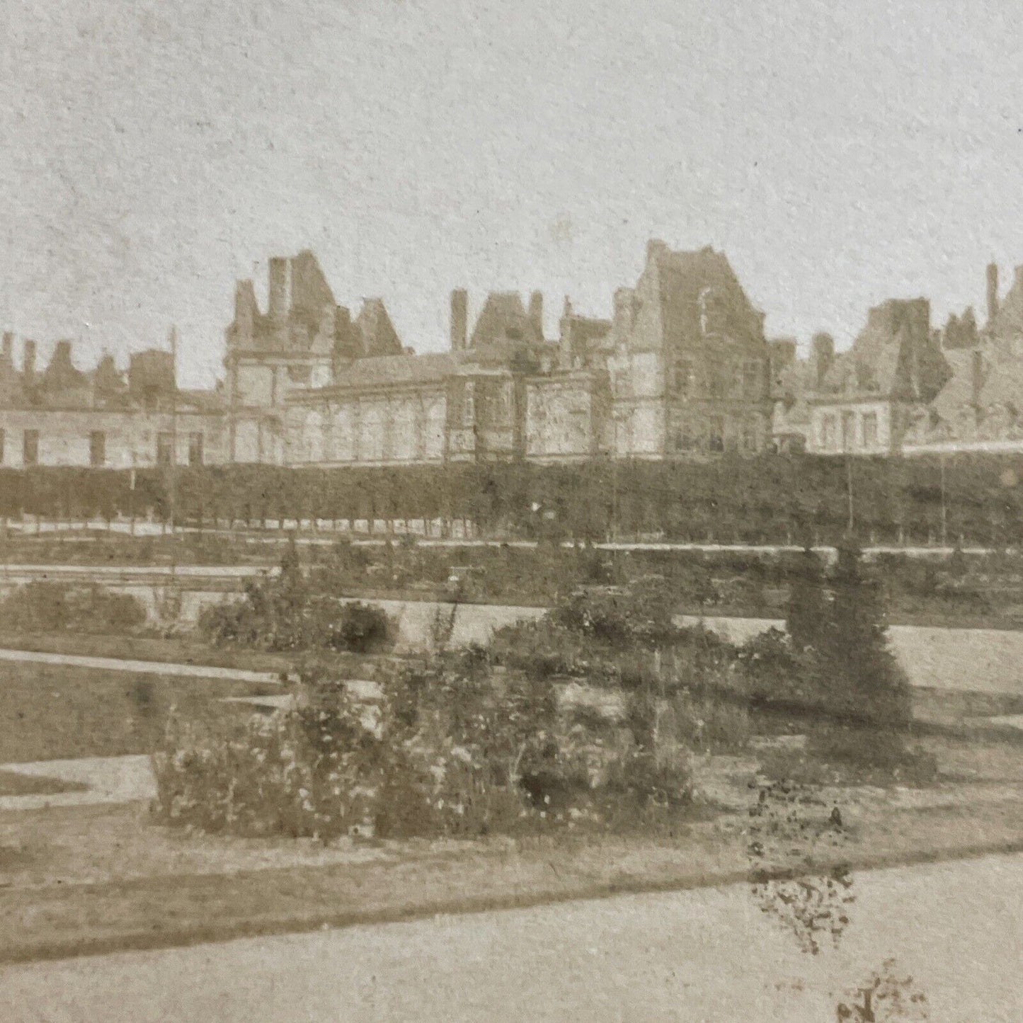 Antique 1860s Fontainebleau Chateau Paris France Stereoview Photo Card P5083