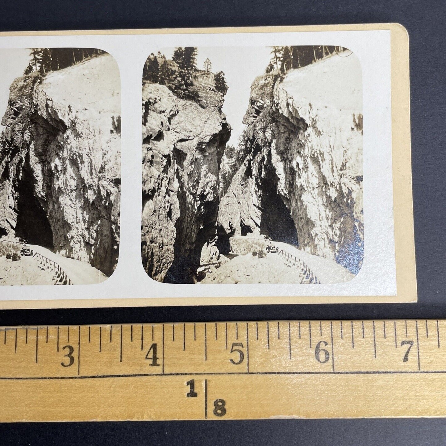 Antique 1918 Sinclair Canyon Radium Hot Springs B.C. Stereoview Photo Card PC870