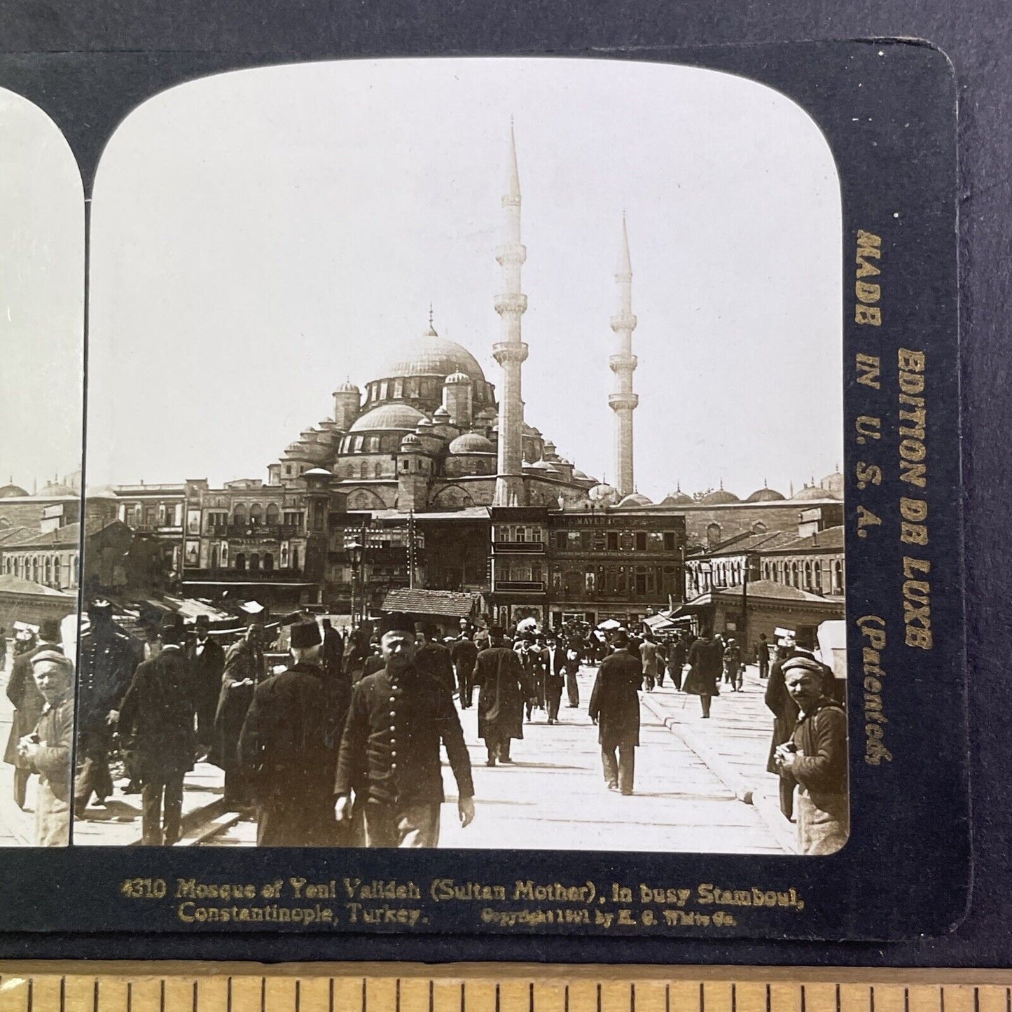 Valide Sultan New Mosque Turkey Turkiye Stereoview Antique c1901 Y1380