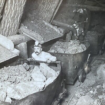 Antique 1910s Calumet Michigan Copper Mining Mines Stereoview Photo Card P3074