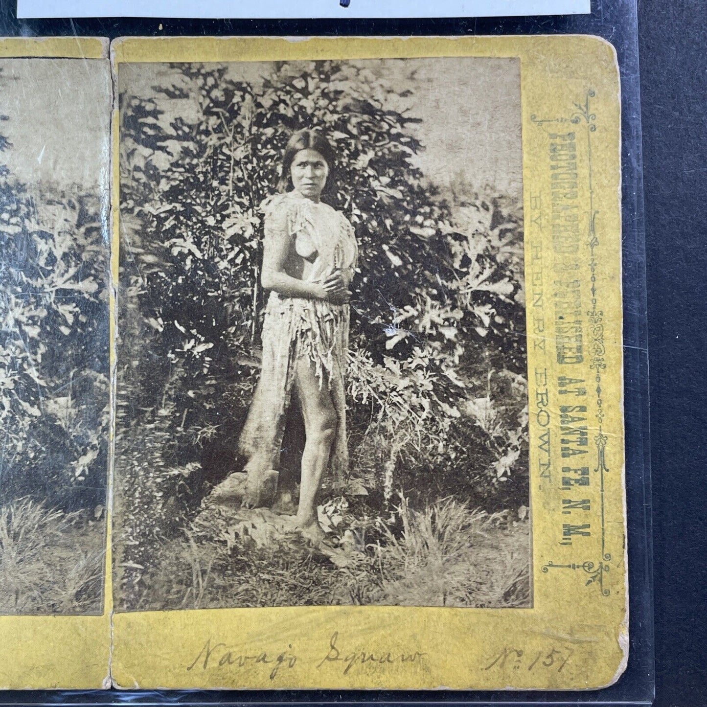 Navajo Native Indian Woman Stereoview William Henry Brown New Mexico c1879 Y019