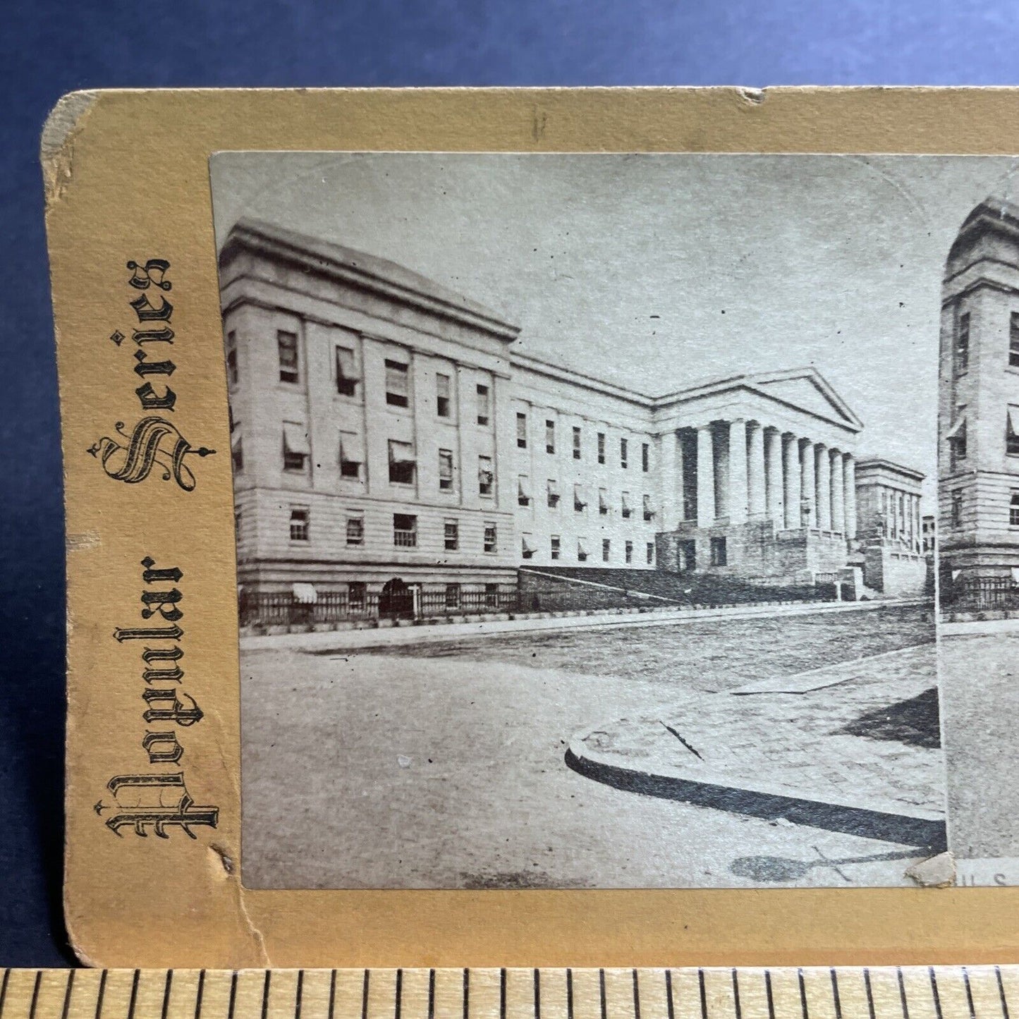 Antique 1860s US Patent Office Washington DC Stereoview Photo Card P2091