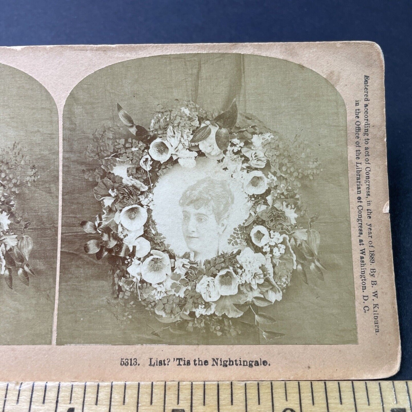 Antique 1889 Mrs Frances Cleveland Presidents Wife Stereoview Photo Card P3087