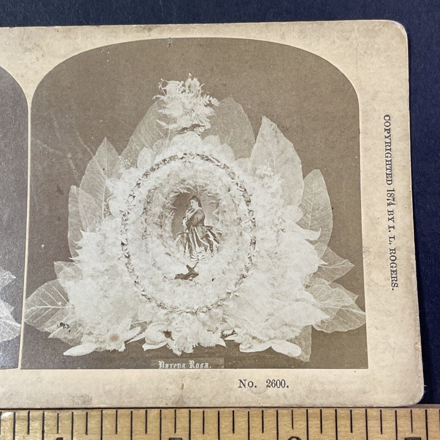Euphrosyne Parepa-Rosa Funeral Coffin Flowers Stereoview Antique c1874 X2748