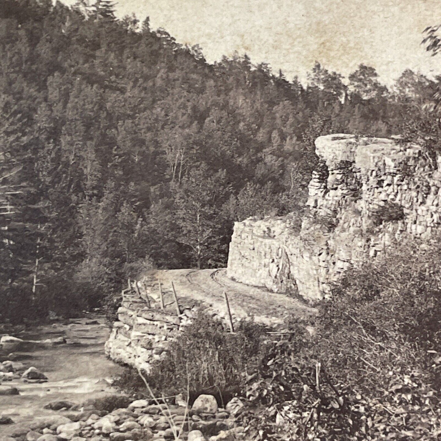 Woodford Vermont Creek & Hillside Stereoview Daniel H Cross Antique c1870 X1318