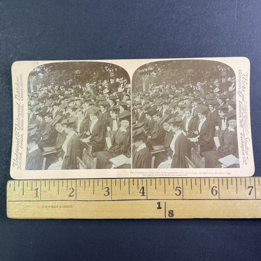 UC Berkeley Graduation Day Female Students Stereoview Antique c1901 X3265