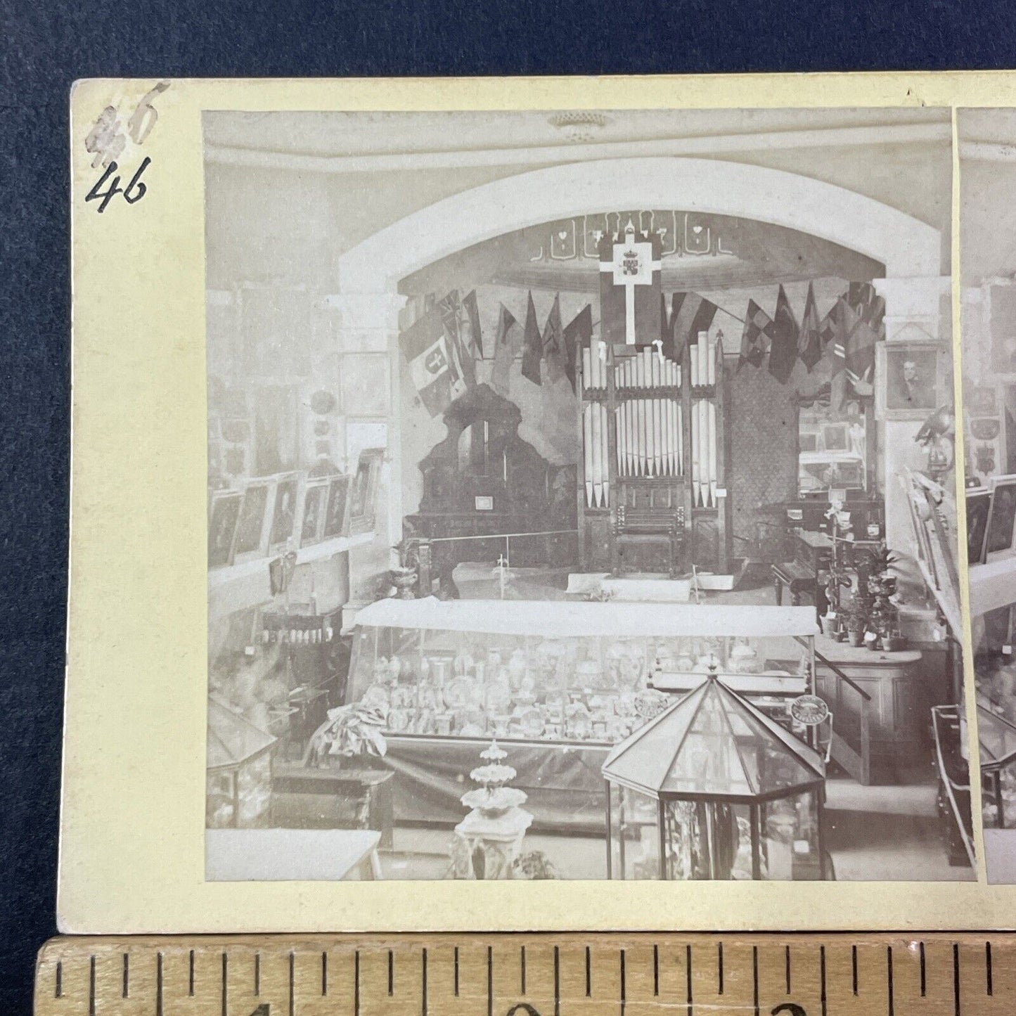 Antique Shop Store Stereoview England UK Photo Card Antique c1899 X849