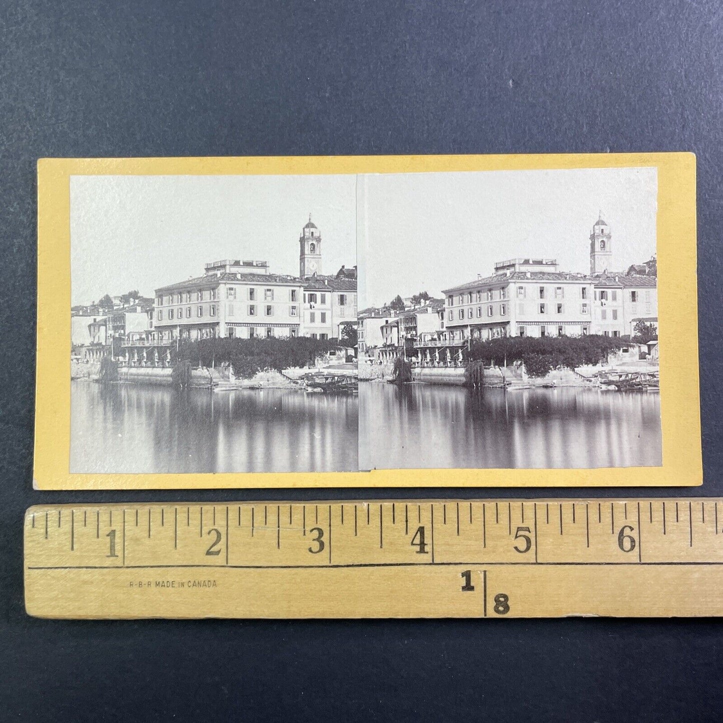 Bellevue Hotel Zurich Switzerland Stereoview Swiss Hotel Antique c1860 X3798