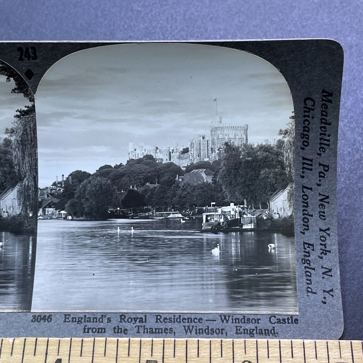 Antique 1920s Windsor Castle London England UK Stereoview Photo Card V2964