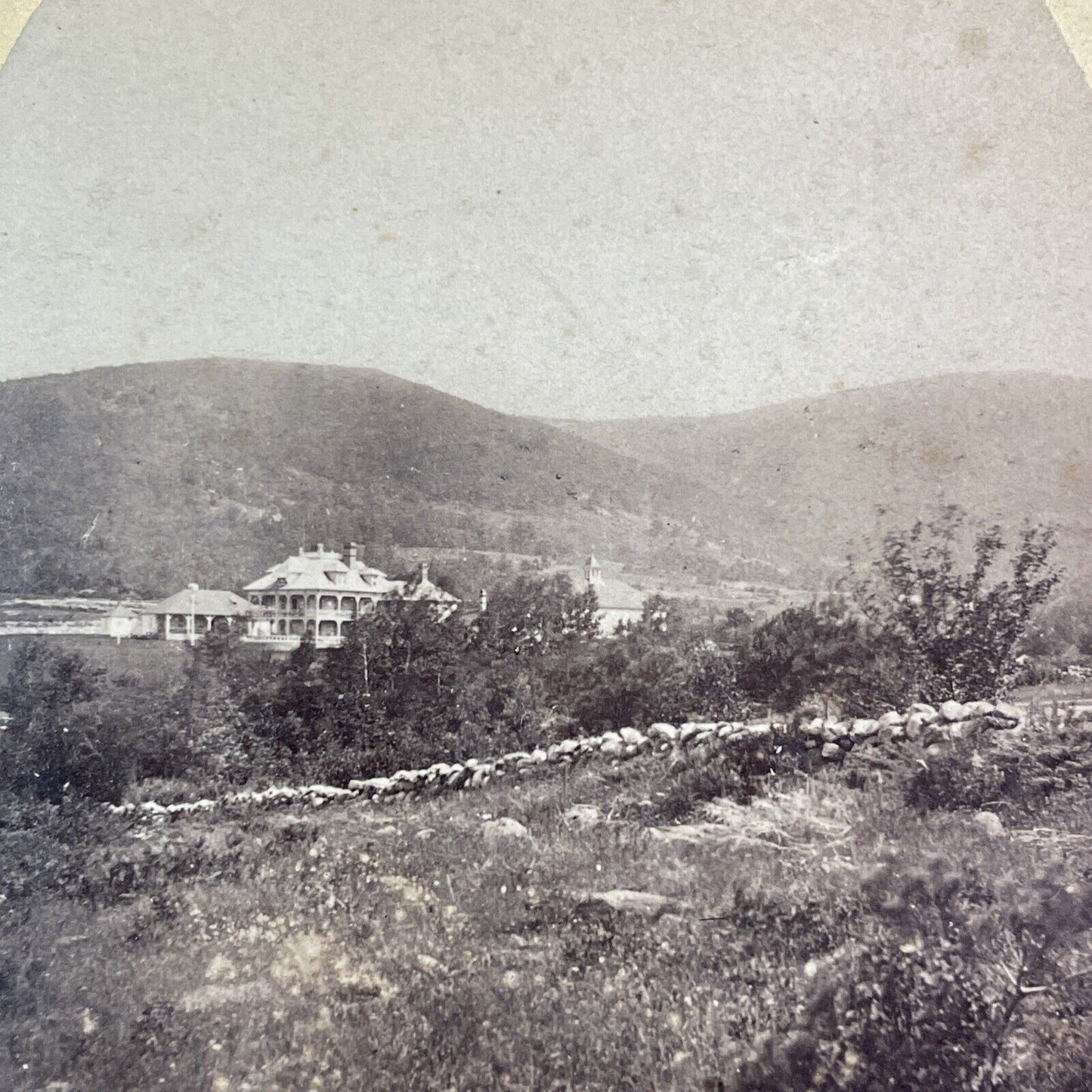 Dance Hall Ossippee Park Mount Shaw Stereoview New Hampshire c1870s Y2268