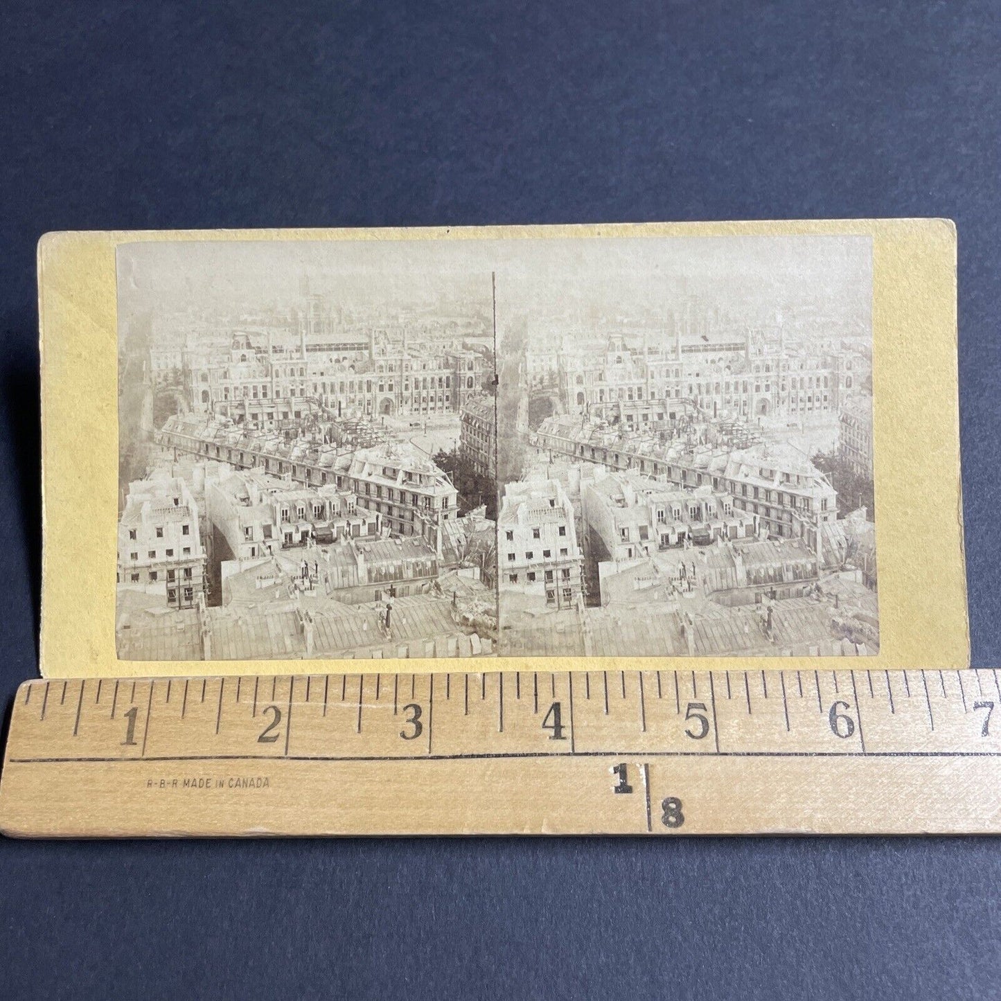 Antique 1870s Panorama View Of Paris France Stereoview Photo Card P4177