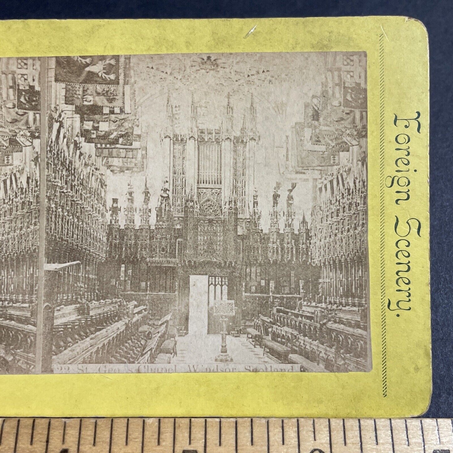 Antique 1870s St. George's Chapel Windsor England Stereoview Photo Card P4143