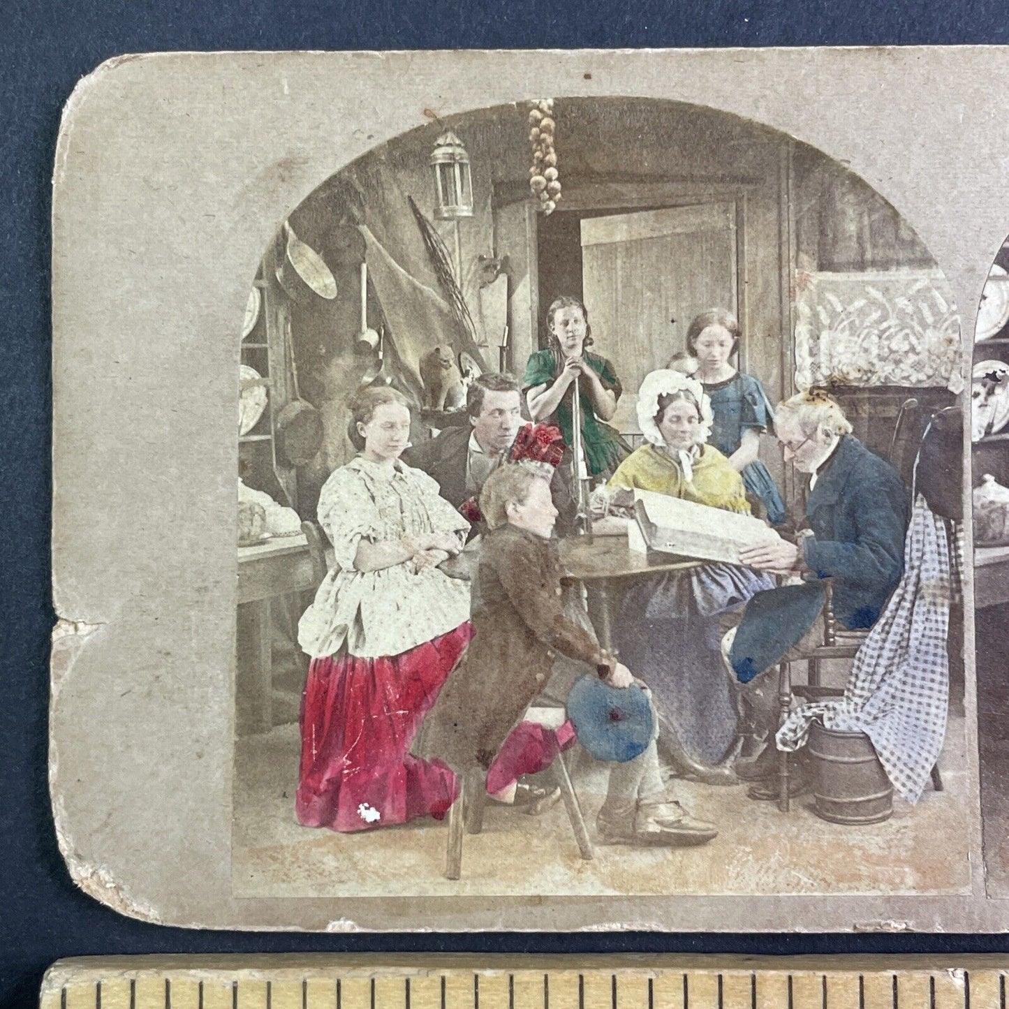 The Cotter's Saturday Night Stereoview Attributed To James Robinson c1859 Y1211