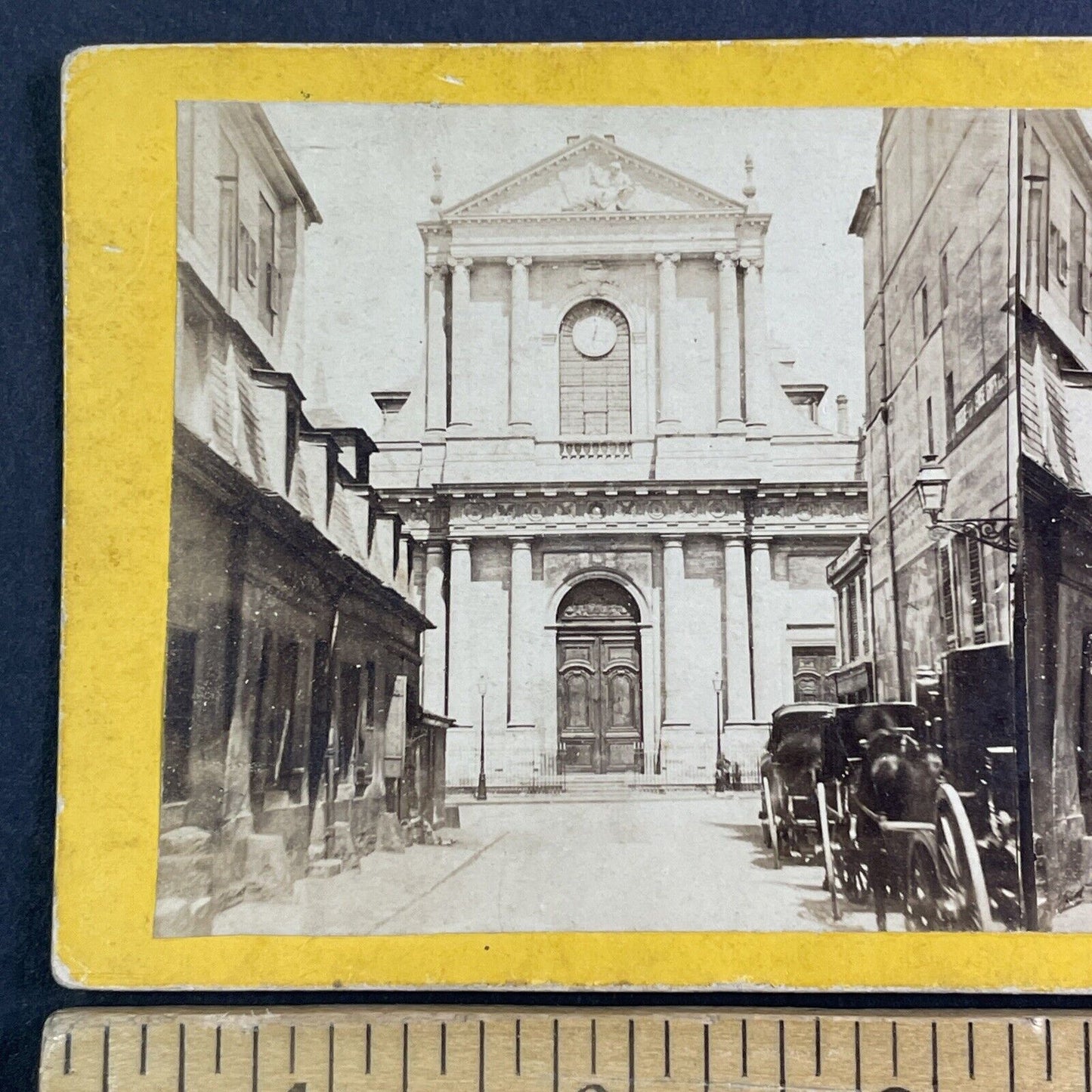 St. Thomas' Church Paris France Stereoview Photo Antique c1870 X3270