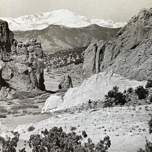 Antique 1910s Garden Of The Gods Gateway Colorado Stereoview Photo Card P3213