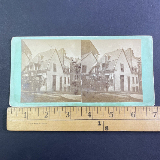 Louis Montcalm Headquarters Stereoview Quebec City Antique c1860s X3203