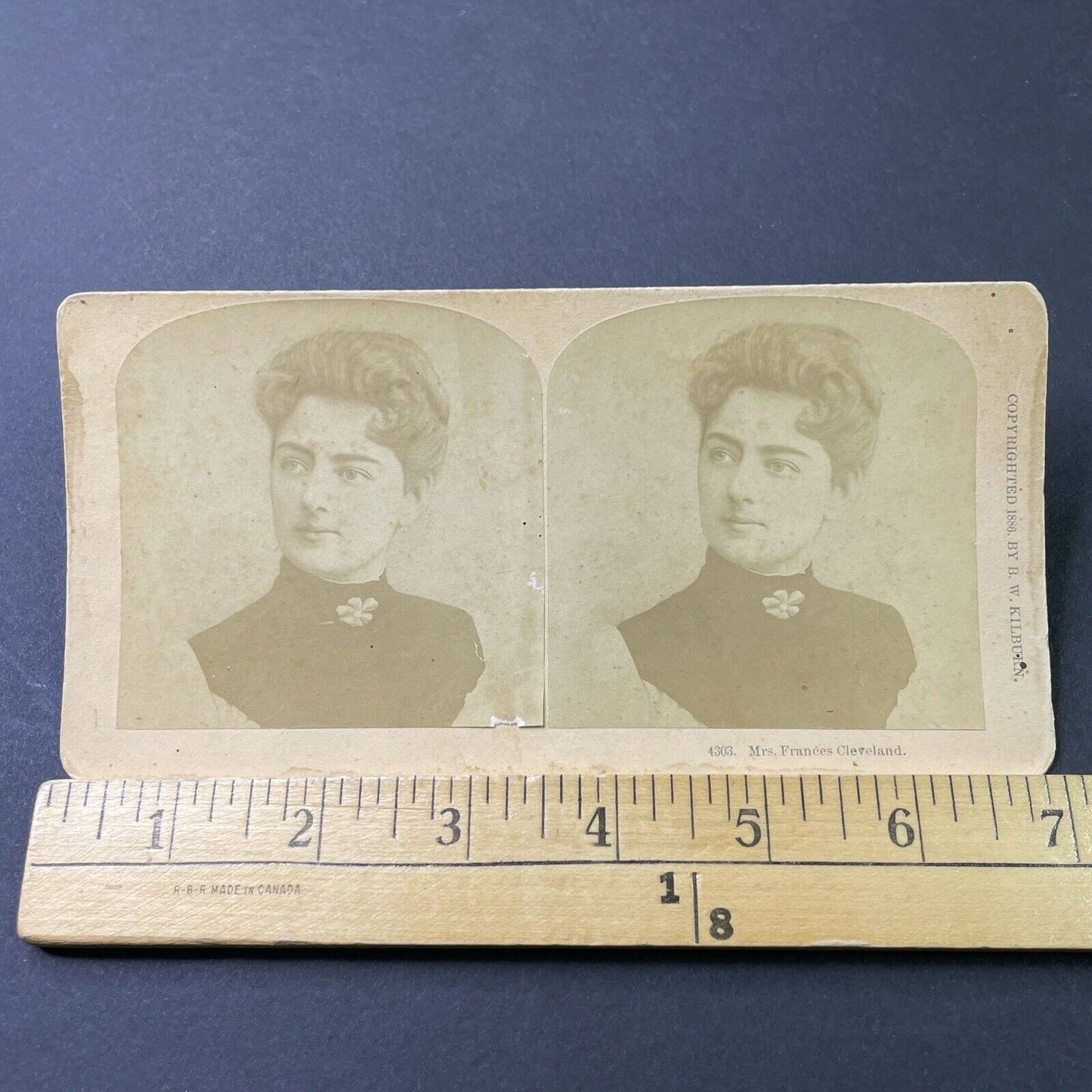 Antique 1886 Mrs Frances Cleveland First Lady Of USA Stereoview Photo Card P3079