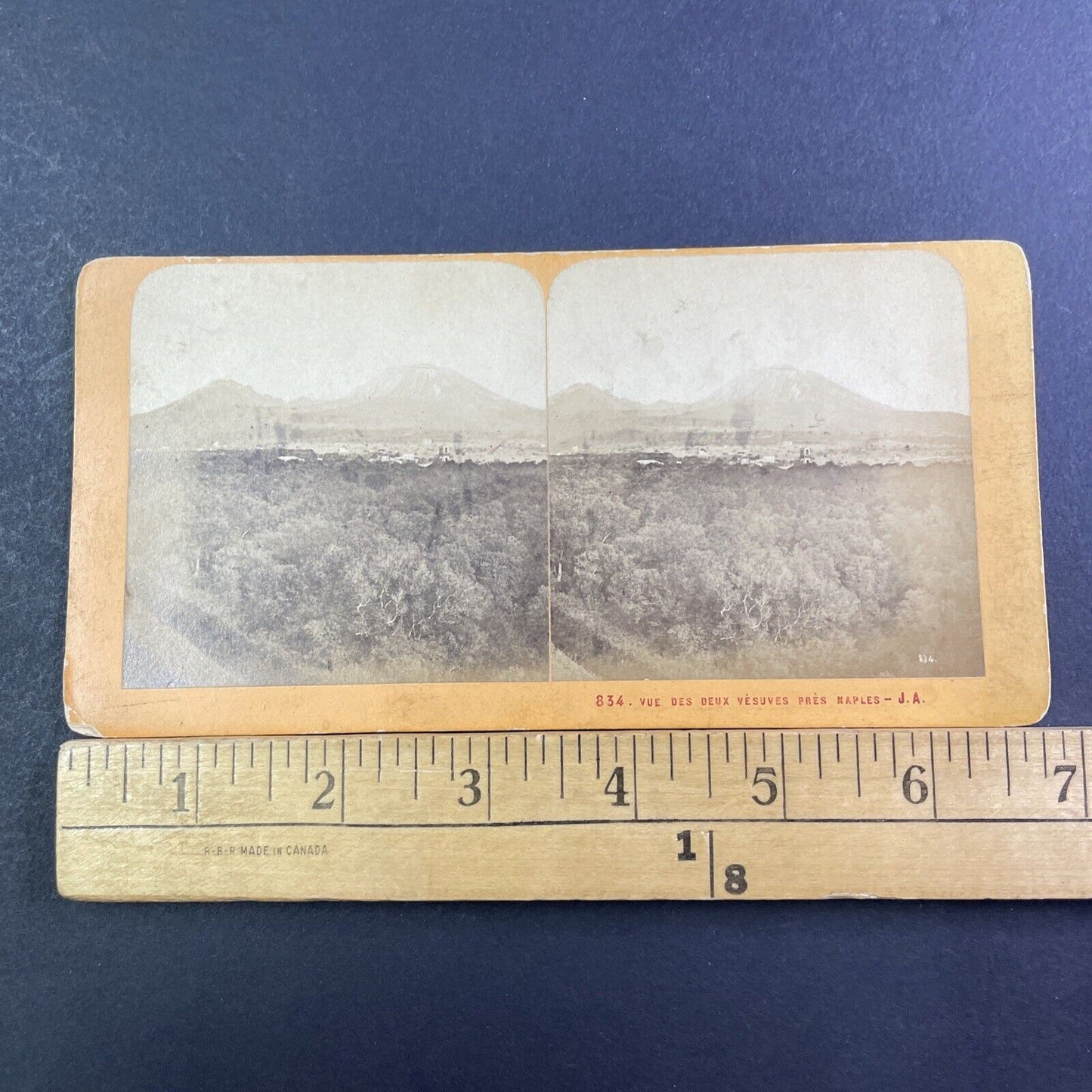 Mount Vesuvius Volcano View From Naples Stereoview Antique c1880 X1595