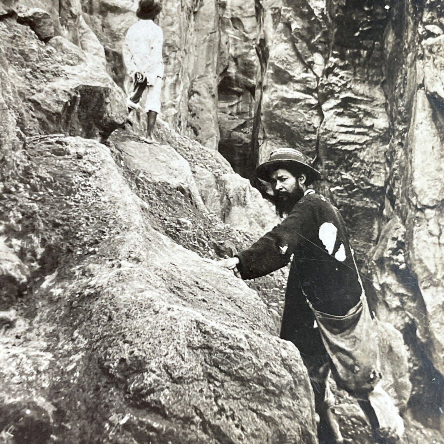 Antique 1910s Earthquake Rock Damage Guadeloupe Stereoview Photo Card P3727