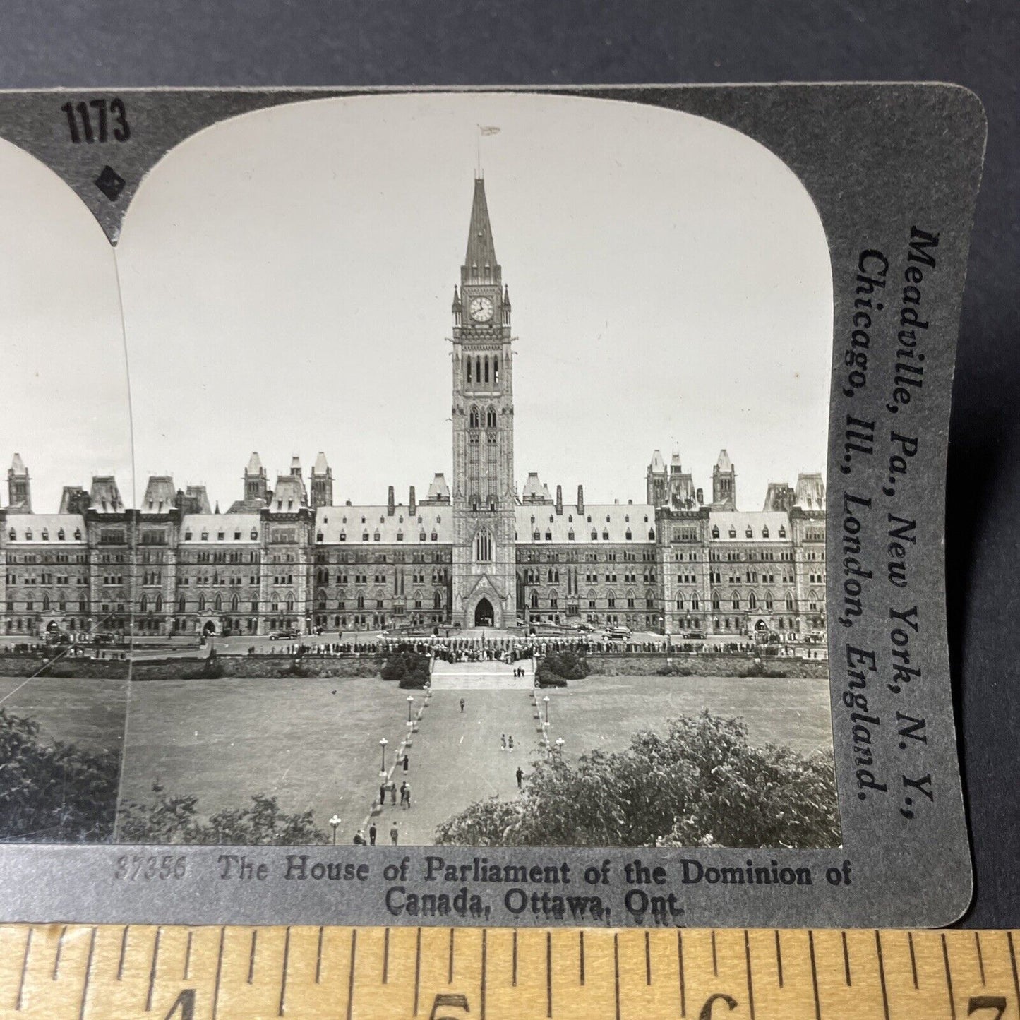 Antique 1920s Parliament Buildings Ottawa Ontario Stereoview Photo Card V2619