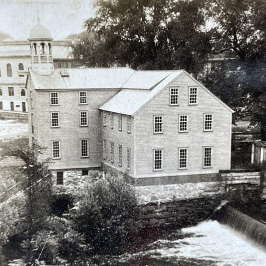 Antique 1920 Slater Cotton Mill Pawtucket RI Stereoview Photo Card P2055