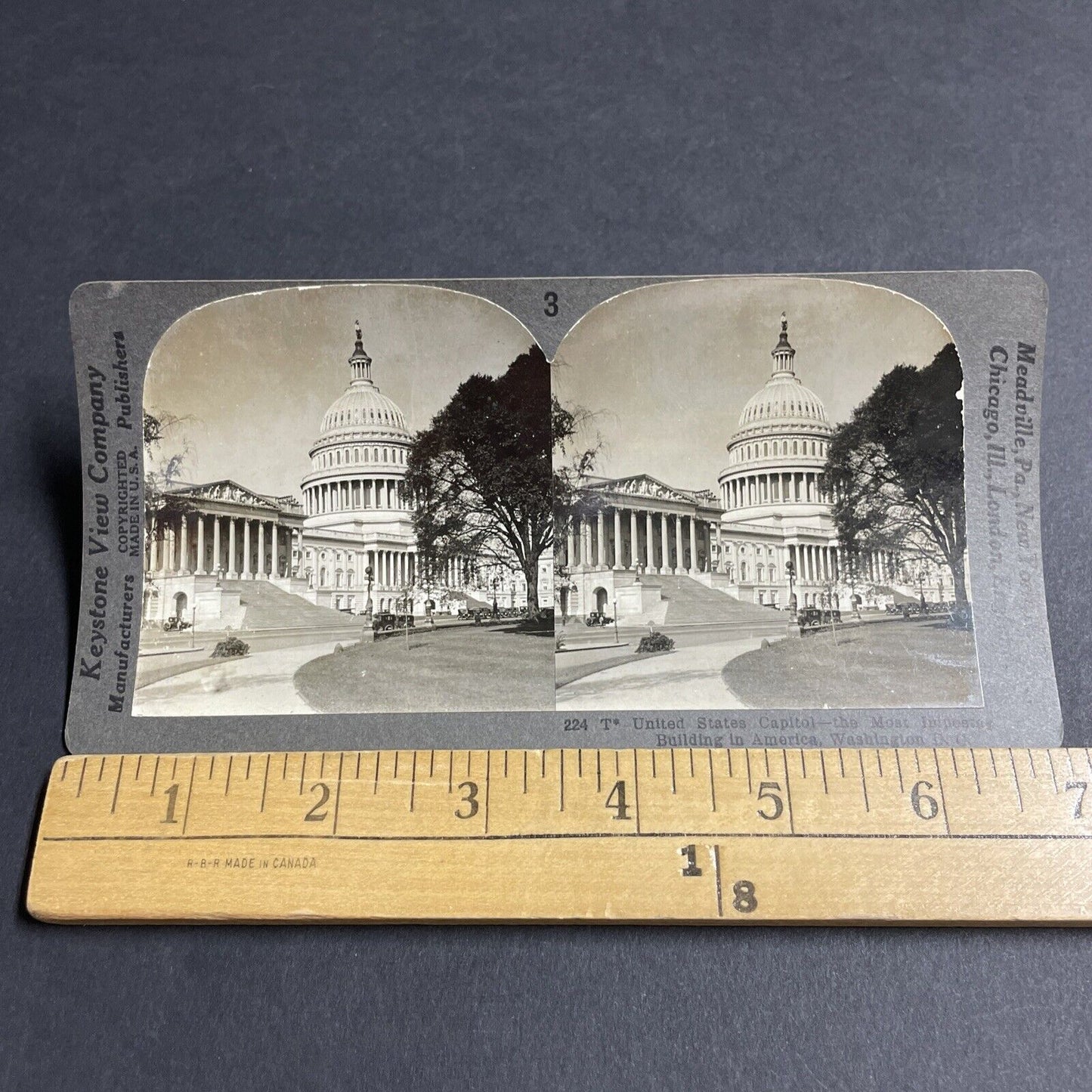 Antique 1920s The Capitol Building Washington DC Stereoview Photo Card P4886