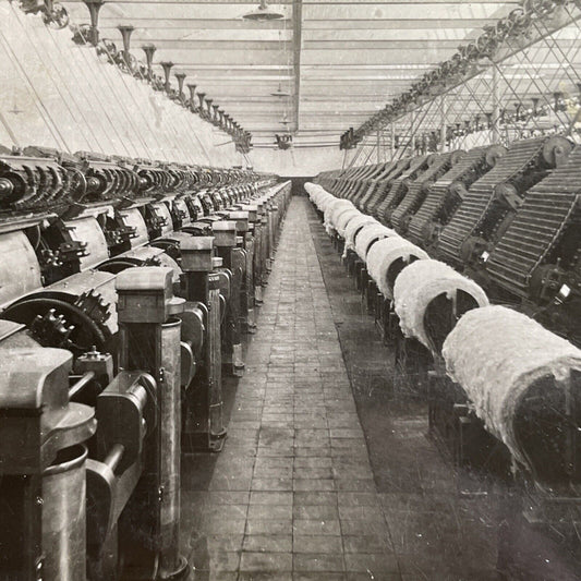Antique 1913 Cotton Mill Factory Orizaba Mexico Stereoview Photo Card P1664