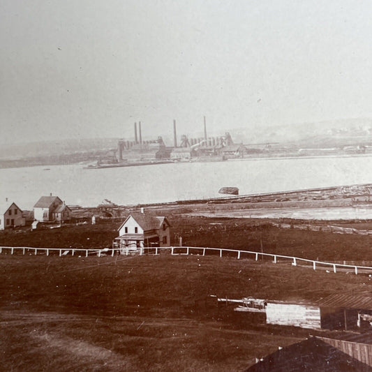 Antique 1898 Dominion Steel & Coal Cape Breton  NS Stereoview Photo Card PC879