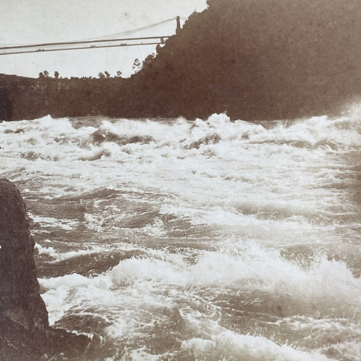 Whirlpool Rapids Niagara Falls Gorge Stereoview Antique c1880 Y2130