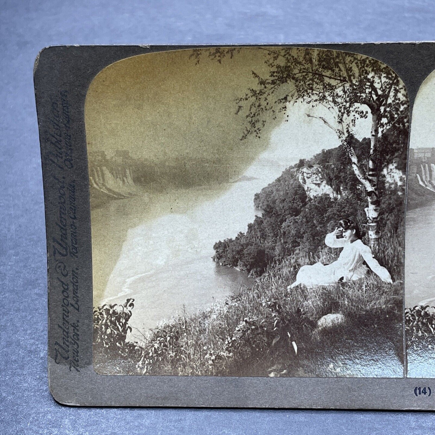 Antique 1903 Woman In Queenston Heights Ontario Stereoview Photo Card P580-081