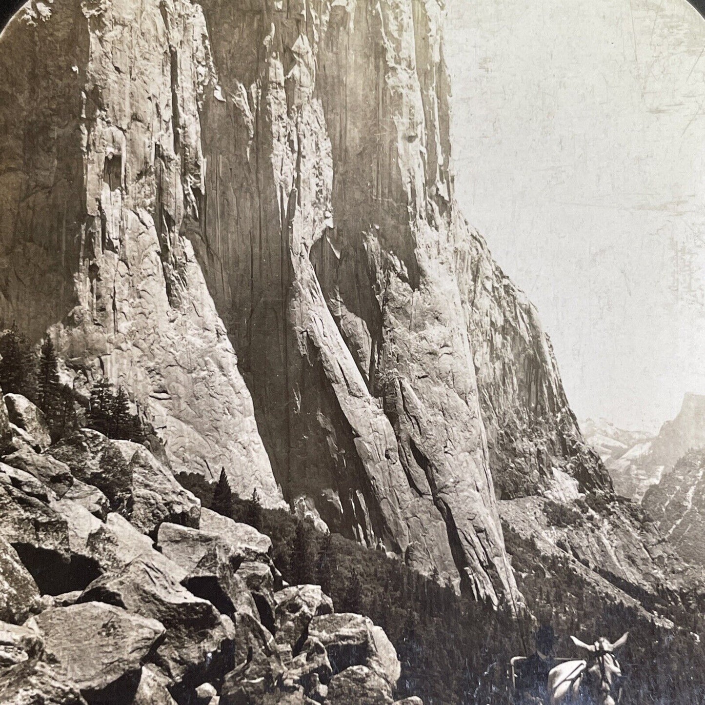 Antique 1904 El Capitan Yosemite California Stereoview Photo Card P1345