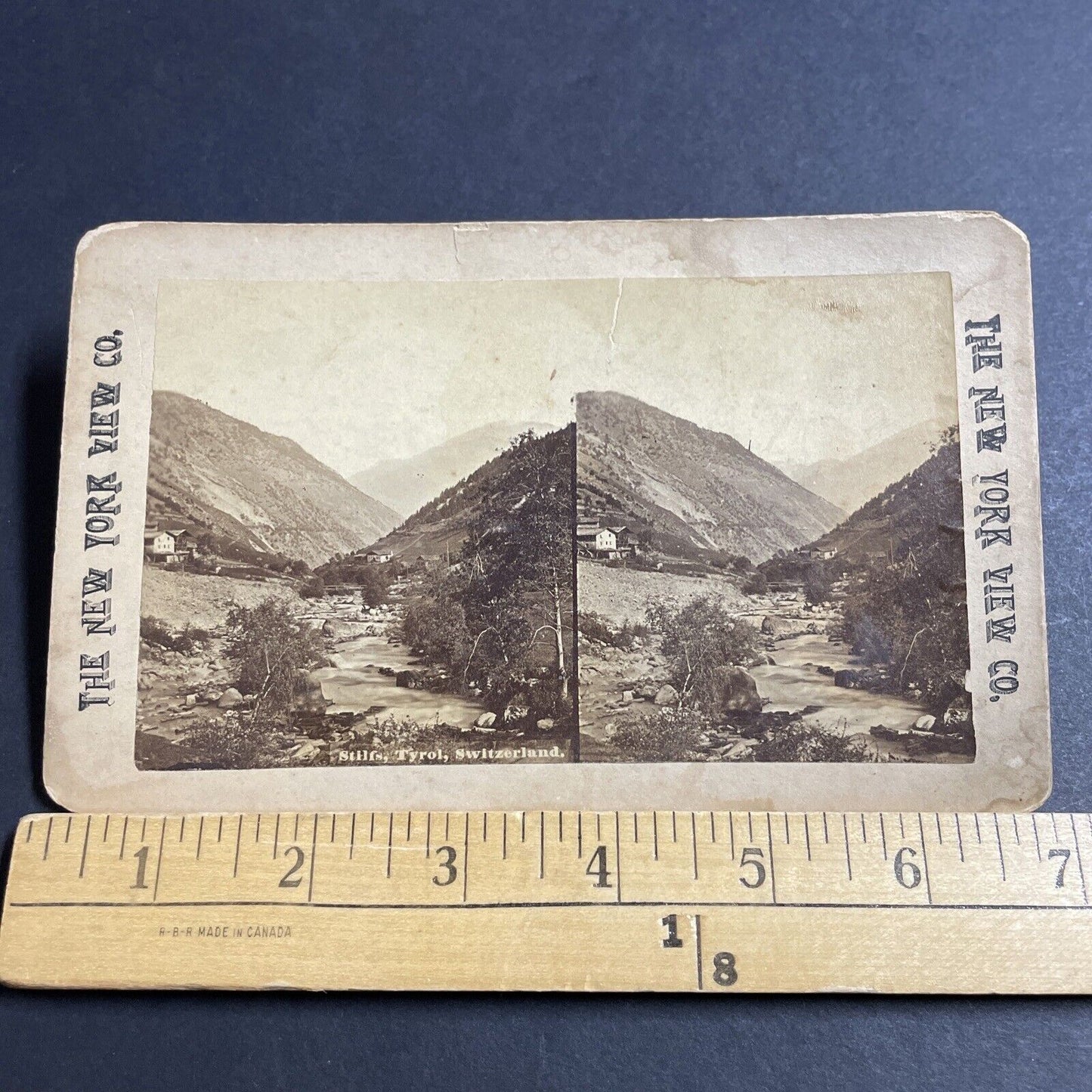 Antique 1860s Stelvio Stilfs Tyrol Tirol Italy Stereoview Photo Card P5527