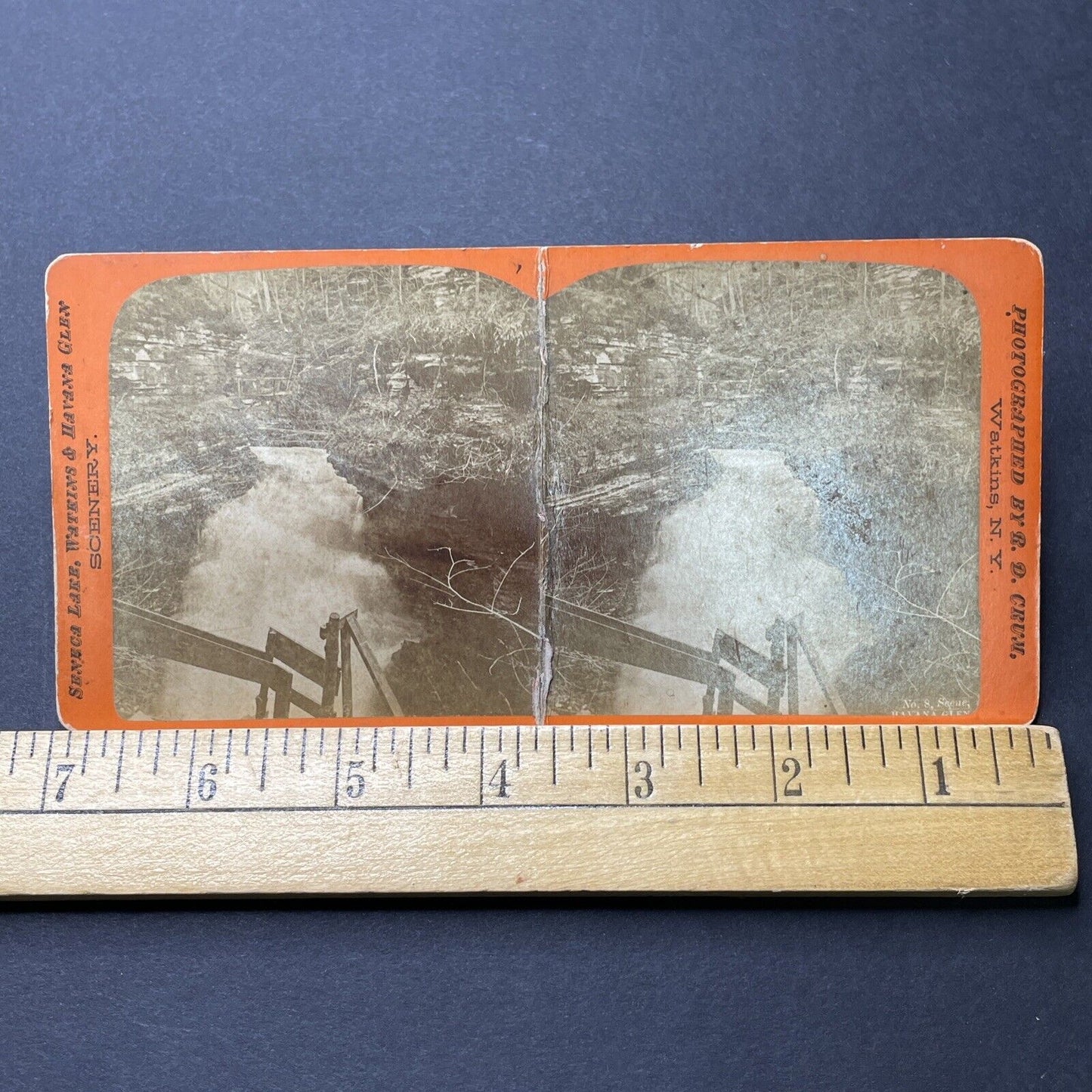 Antique 1860s Havana Glen Watkins Glen New York Stereoview Photo Card P2282