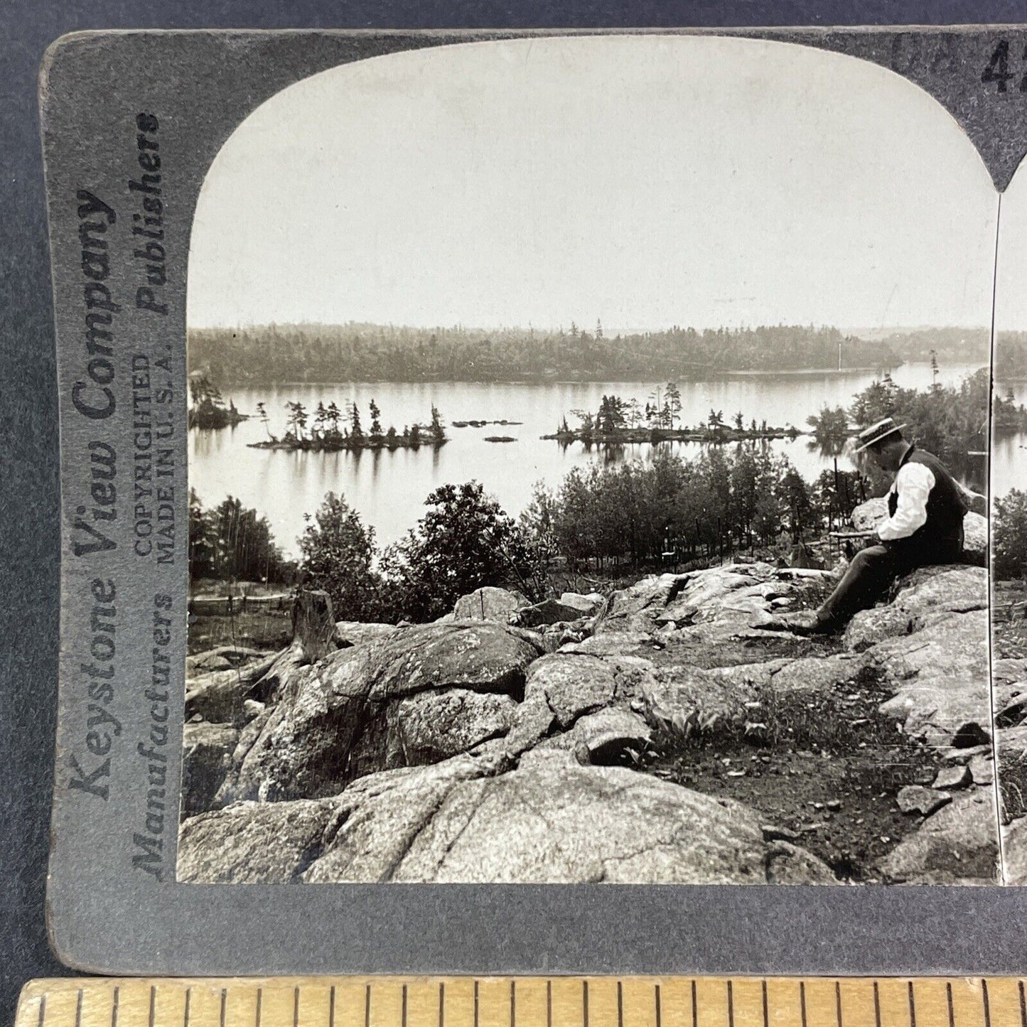 Mortimers Point Port Carling Muskoka Lake Stereoview Canada c1901 Y2799