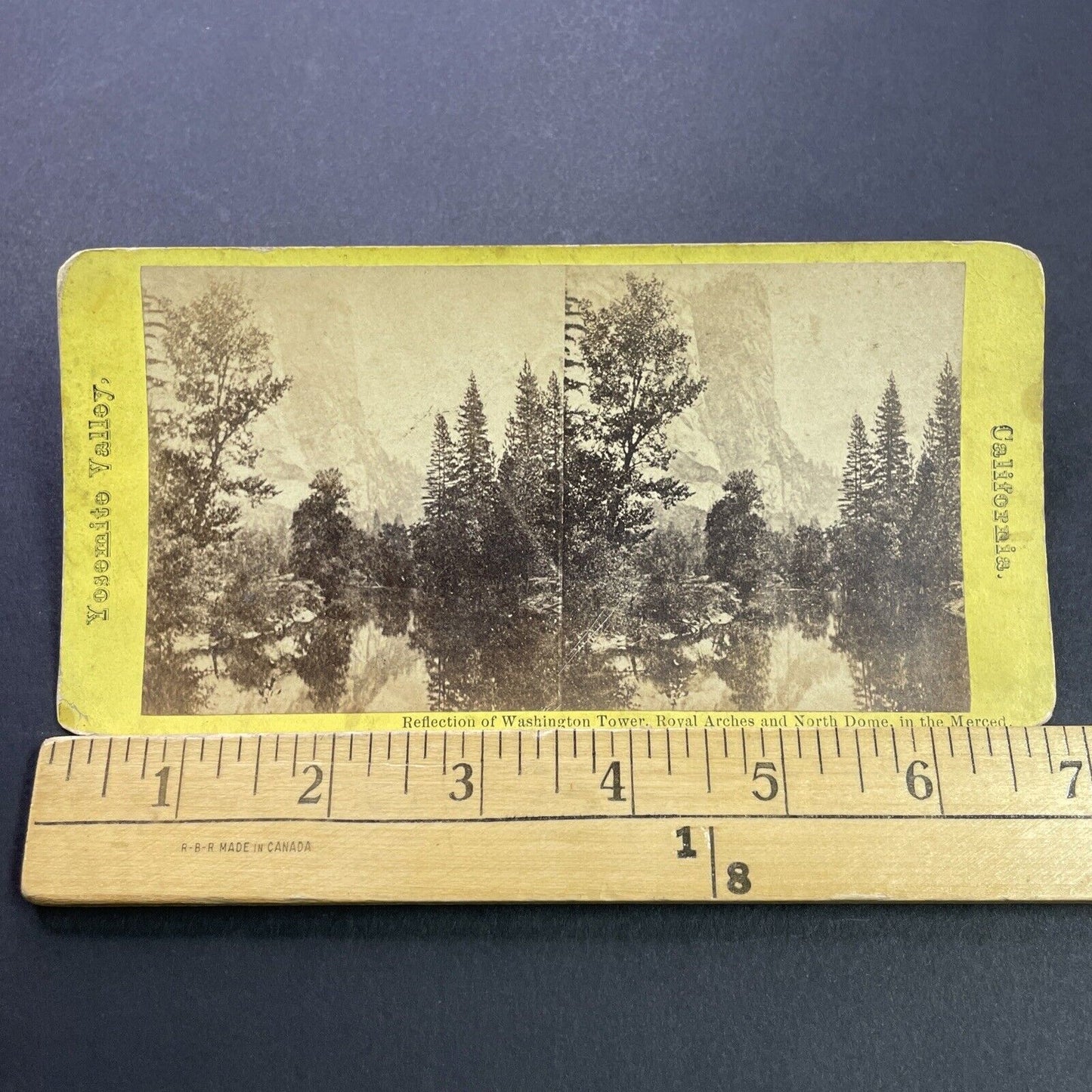 Antique 1870s Mountains In Yosemite California Stereoview Photo Card P3576