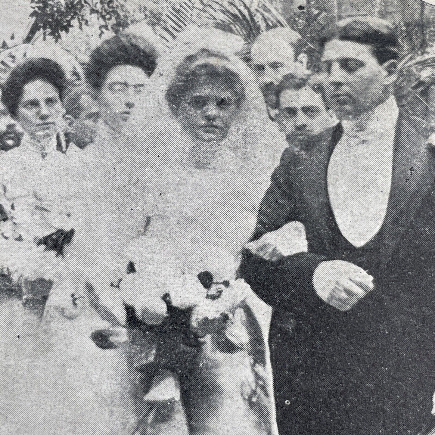 Antique 1905 Bride And Groom Wedding March Stereoview Photo Card P580-028
