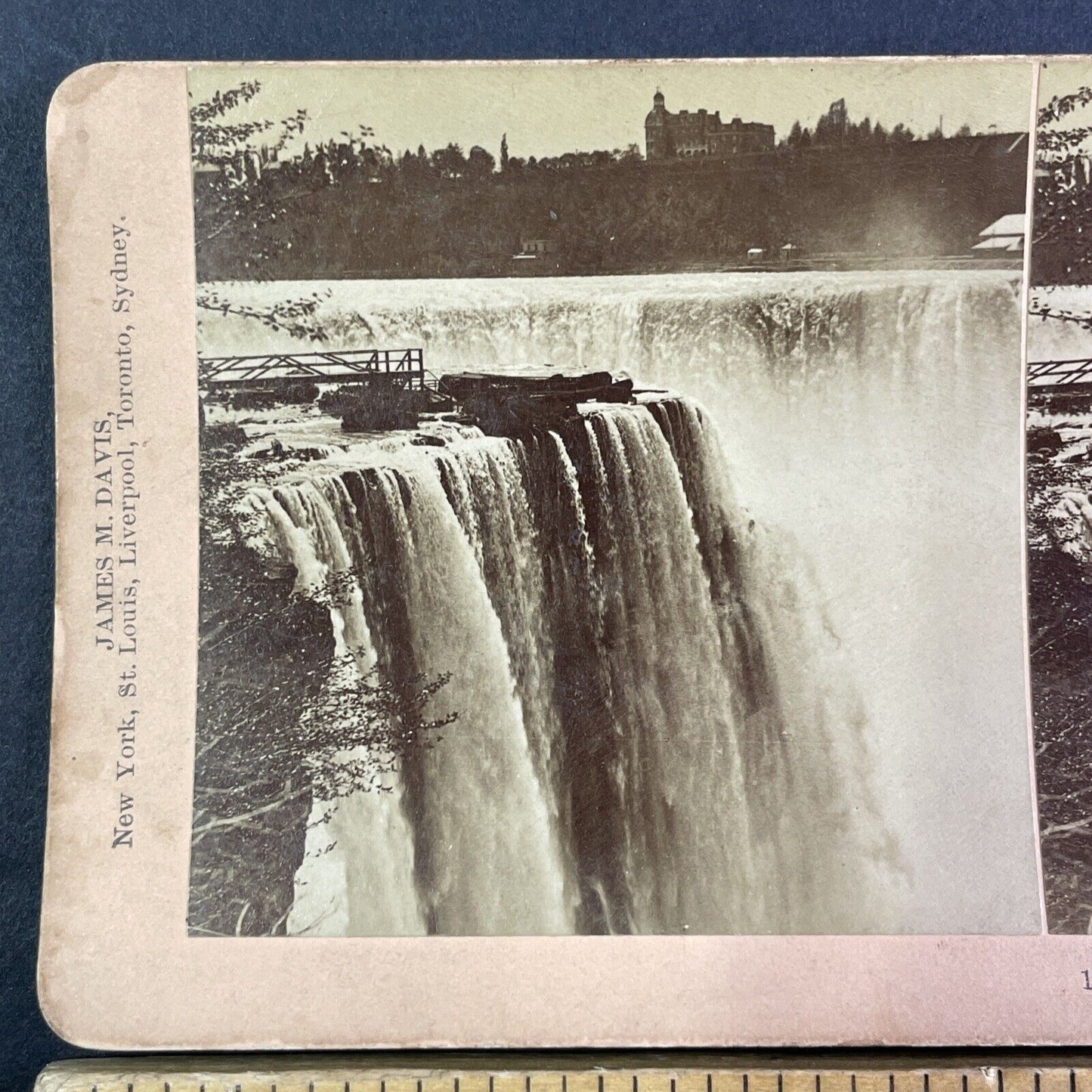 Where Terrapin Tower was Blown Up with Dynamite Stereoview Antique c1898 Y2143