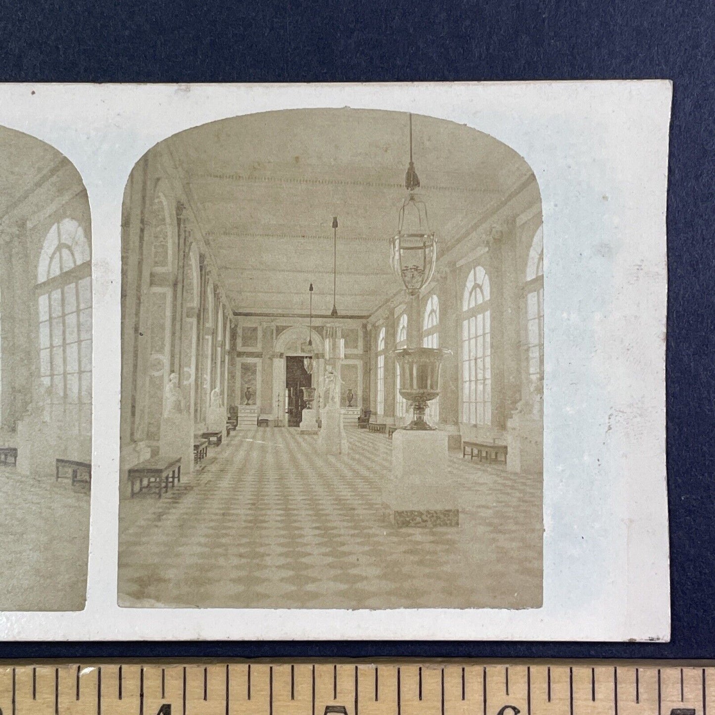 The Peristyle of the Grand Trianon Versailles France Stereoview c1855 Y1111