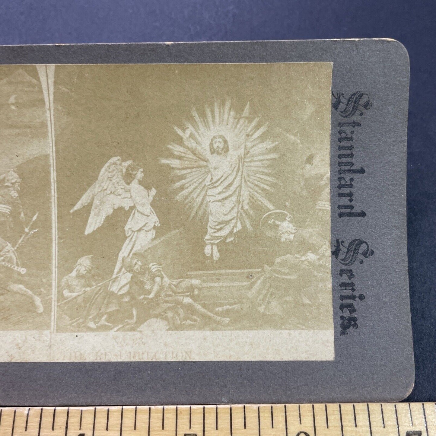 Antique 1870s Jesus Is Resurrected Risen Stereoview Photo Card P3560