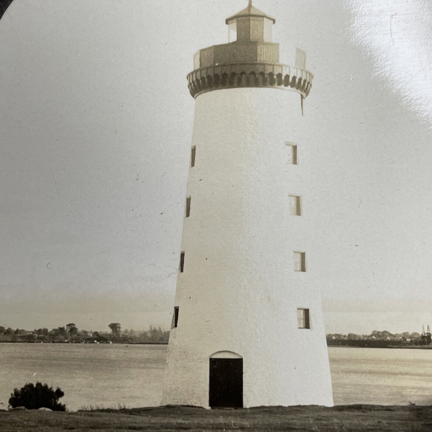 Antique 1910 Prescott Ontario Lighthouse Stereoview Photo Card PC850