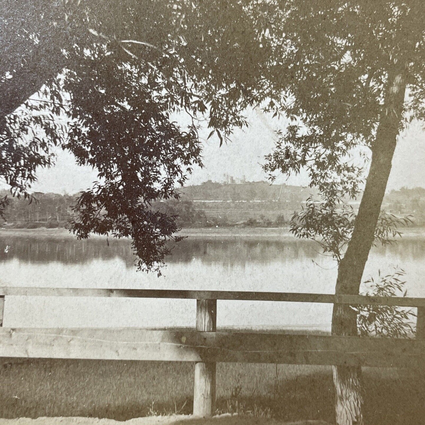 Antique 1871 The Merrimack River South New Hampshire Stereoview Photo Card V2114