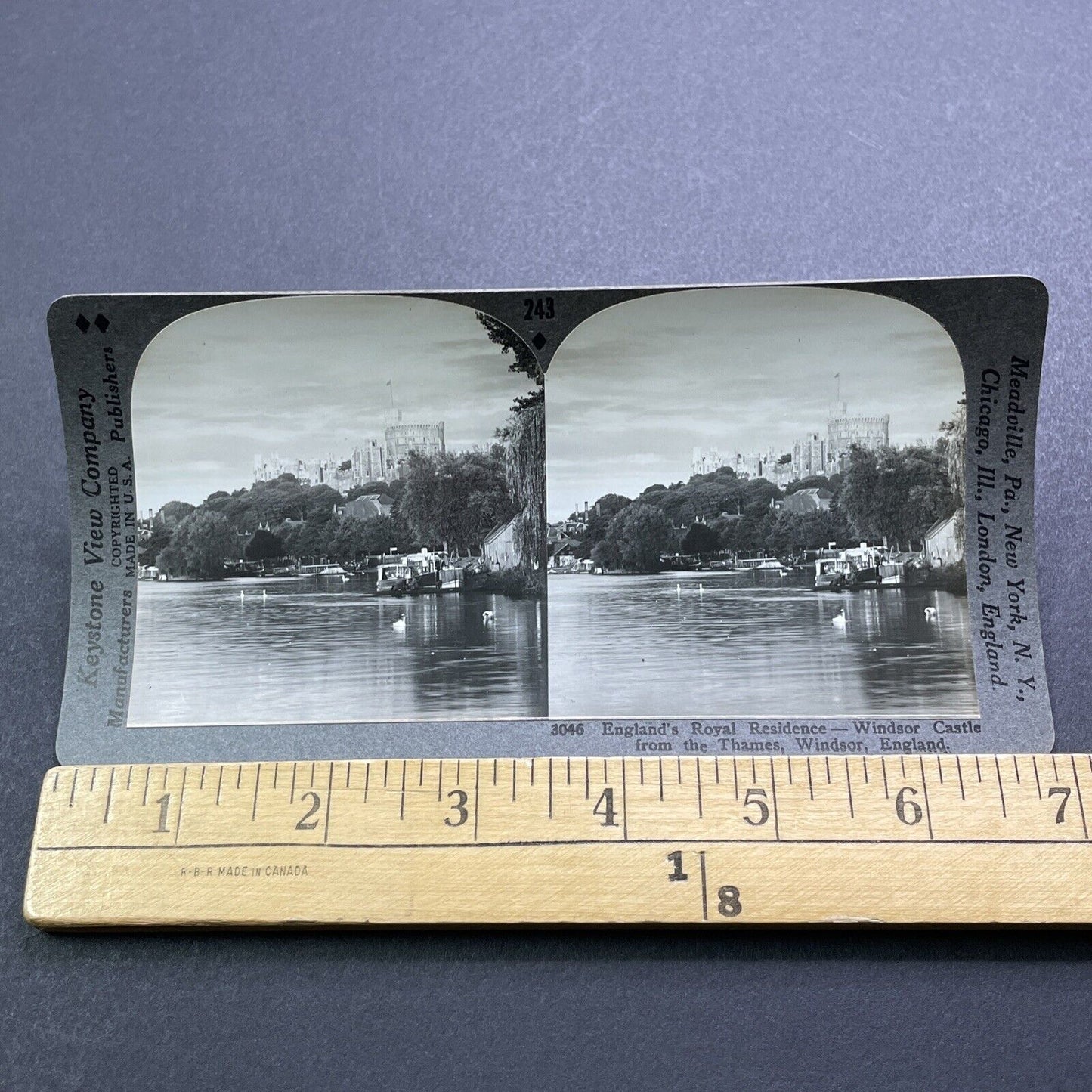 Antique 1920s Windsor Castle London England UK Stereoview Photo Card V2964