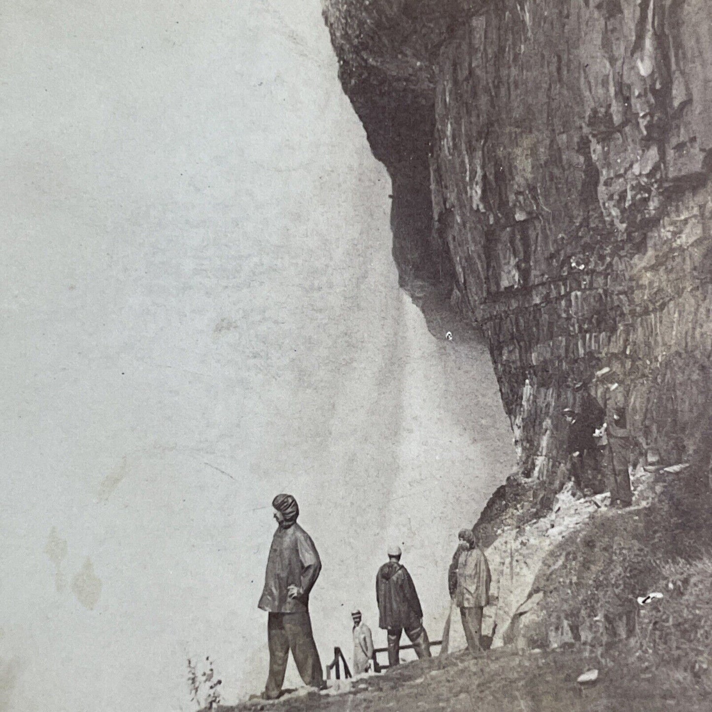 Niagara Falls Cave of Winds Stereoview George Barker Antique c1880 Y2603