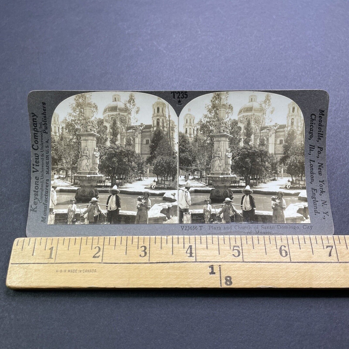 Antique 1910s Mexican Bandido Mexico City Stereoview Photo Card V3600