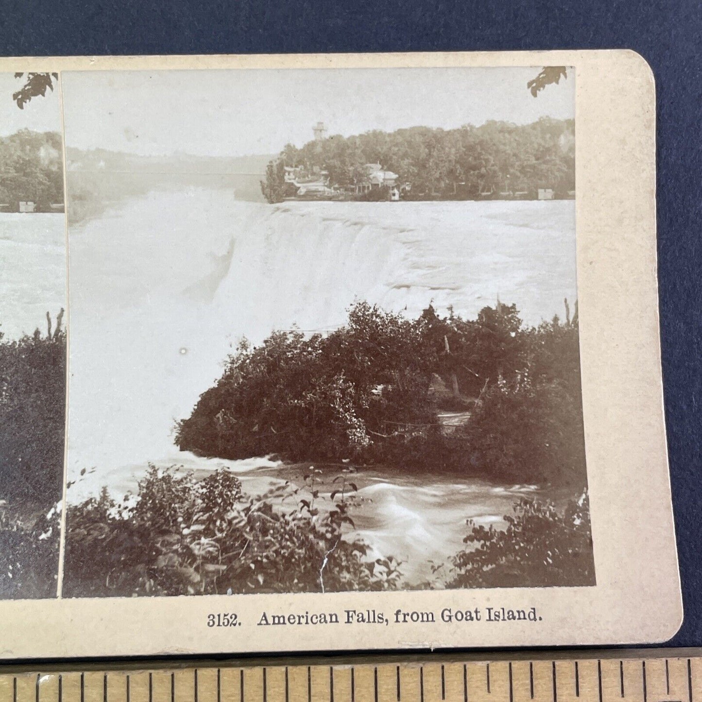 American Falls from Goat Island Stereoview Niagara Falls Antique c1880 Y2132