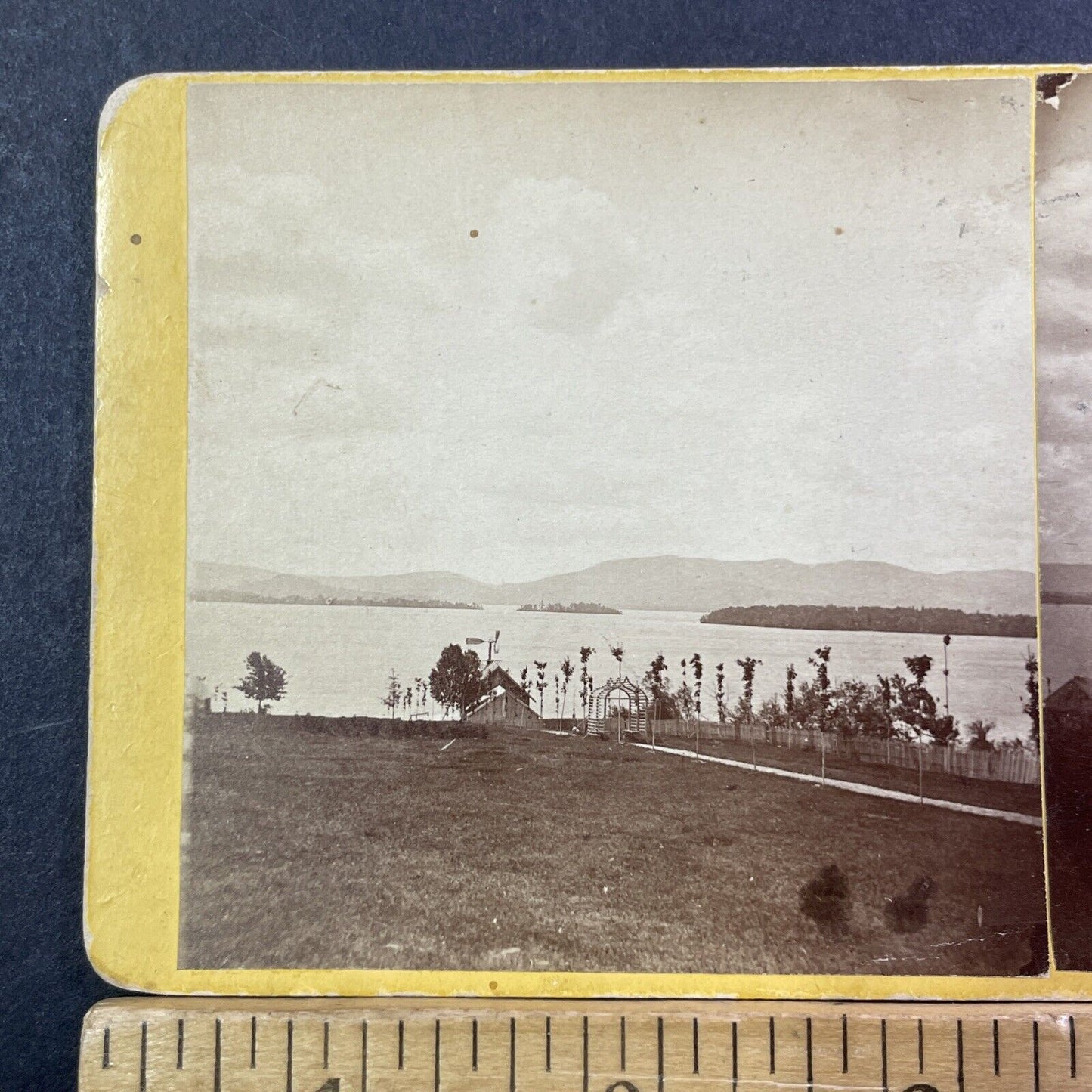 Pavilion Lake Winnipesaukee Wolfeboro Stereoview ET Brigham Antique c1872 X1204