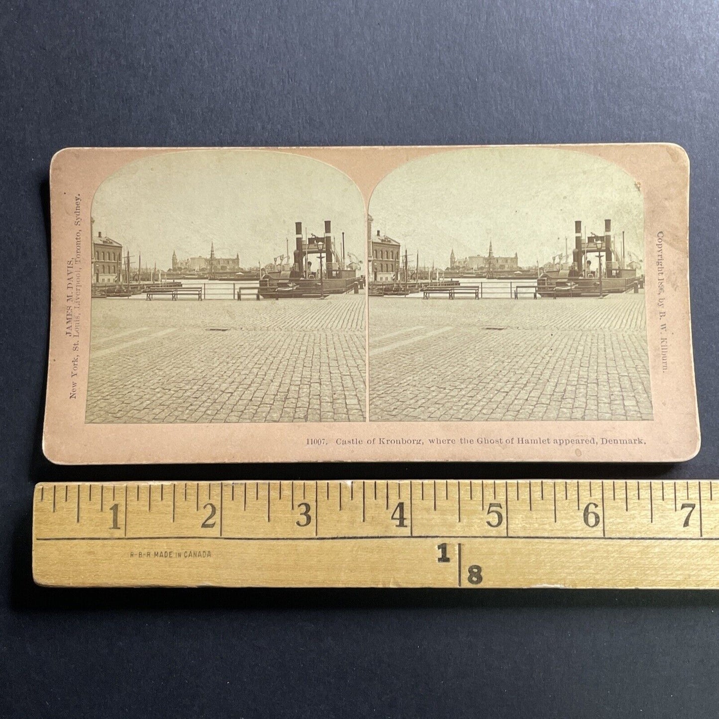 Antique 1896 Kronborg Castle Helsingor Denmark Stereoview Photo Card P1586