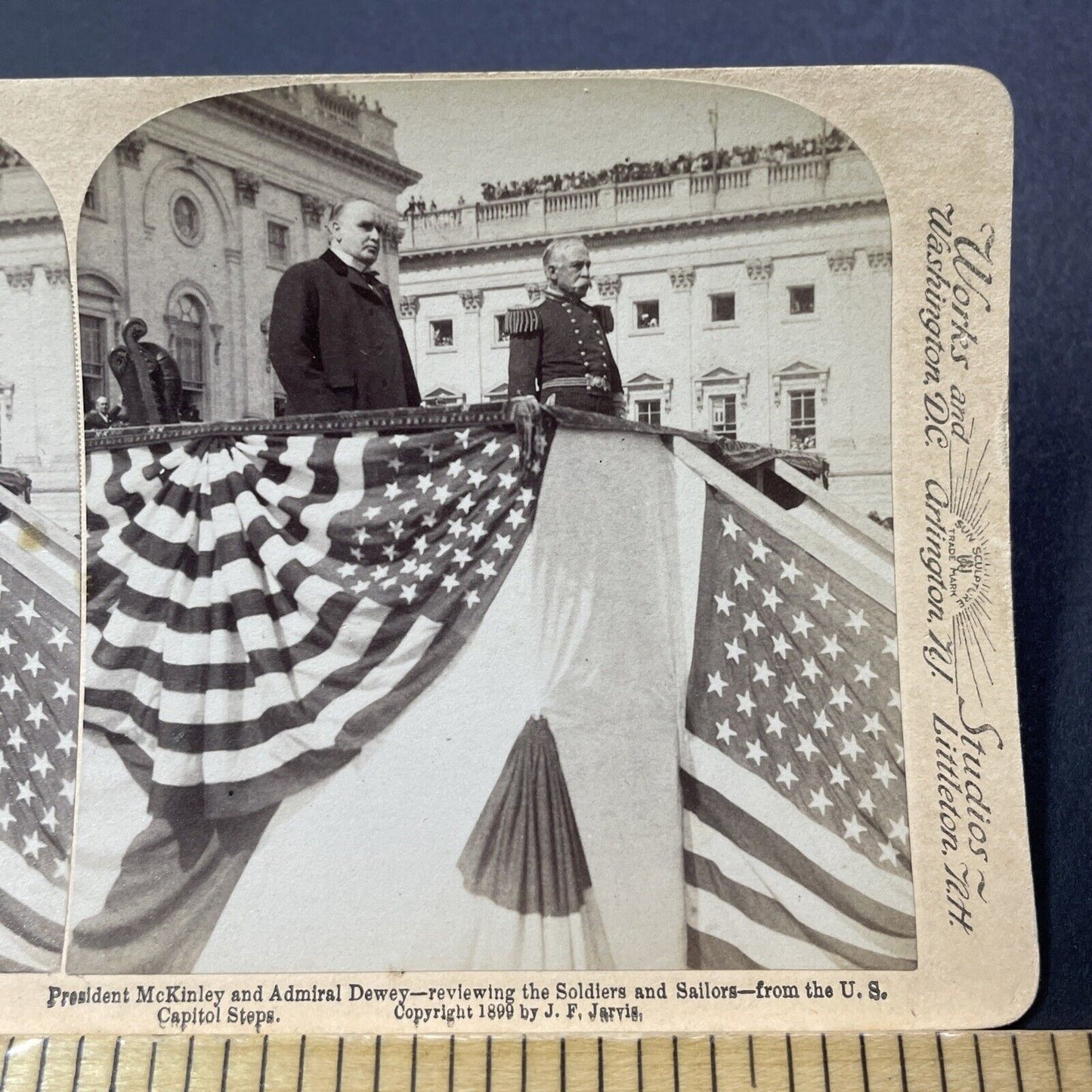 Antique 1899 Presidential Speech Washington DC  Stereoview Photo Card V3288