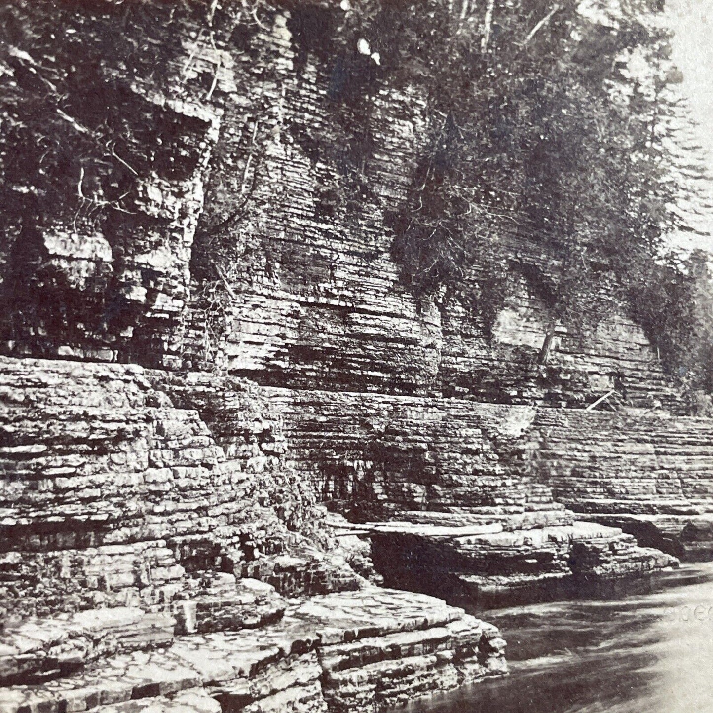 Antique 1860s Montmorency Quebec City Quebec Stereoview Photo Card P4140